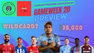 WILDCARD DRAFT GAMEWEEK 20? || 'PROPER TINGS' FPL SHOW || GAMEWEEK 20 PREVIEW || FPL Tips 24/25