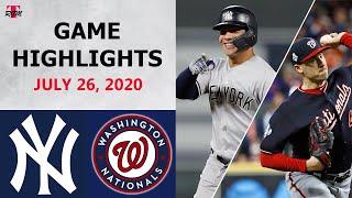 New York Yankees vs. Washington Nationals Highlights  | July 26, 2020