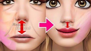 LIP & CHEEK LIFT EXERCISE TO FIX LONG PHILTRUM! Shorten PHILTRUM, Long Face, Make Upper Lips Fuller