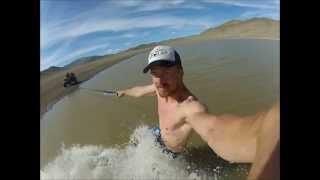 Wakeboarding on a Fuel can