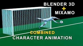 Blender 3D. Character animation with MIXAMO.