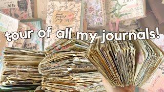 Flip through of my ENTIRE junk journal collection!  Ideas for beginners