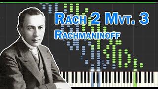 [Synthesia] Sergei Rachmaninoff - Piano Concerto No.2 Mvt.3 (Piano Part)