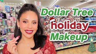 Dollar Tree Holiday Full Face Makeup Look  $1.25 Makeup Deals 