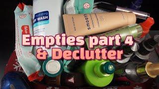 EMPTIES & DECLUTTER PART 4 | CNUTBUTRBEAUTY #empties #emptiesvideo #delcutter #decluttering