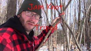 How To Tie A Tripod Using A Double Wrap Canadian Jam Knot