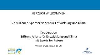 22 Millionen Sportler*innen für Entwicklung und Klima | Kooperation Stiftung Allianz für Entwicklung