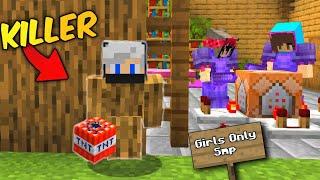 I Become A Serial Killer To Destroy This Girls Only Server in Minecraft...