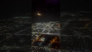 Beautiful aerial view of Jeddah city during flight landing #beautifulnightview #jeddahcity #aerial