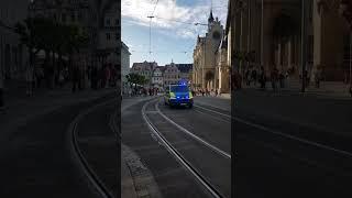 Mit Vollgas durch die Innenstadt. Einsatzfahrt der Polizei Erfurt | 03.06.2023 | P : 2