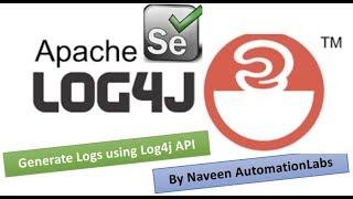 How to Generate Log Files in Selenium using Log4j API