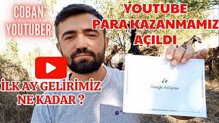 YOUTUBE' DAN İLK AY KAÇ PARA KAZANDIK ? | Youtube Geliri | Youtube ile Para Kazanma | Çoban Youtuber