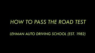 HOW TO PASS YOUR ROAD TEST (NY)