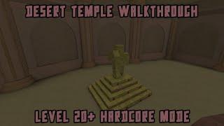 ROBLOX: DUNGEON QUEST - DESERT TEMPLE INSANE WALKTHROUGH | LEVEL 20+ HARDCORE MODE (GOLD UPDATE)