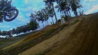 HELMET CAM: Gregg Duffy - Kevin Crine Dash For Cash Race (Full Moto)