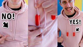 ALWAYS keep your hoodie strings even with this invention