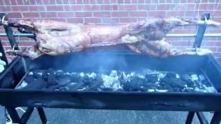 Lamb on a spit from Perth Spit Roast Oven Hire