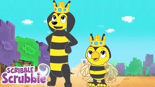 We Turned Into Bees!!  Crayola Scribble Scrubbie | Funny Cartoons for Kids