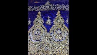 Trending Royal Blue Color Heavy Beaded African Royals George Wrapper fabric - HB137