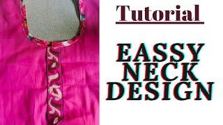 How to make Easy Neck Design/Cutting & Stitching/Nisha Tailor