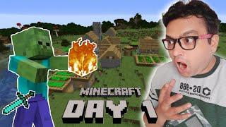 My First Day of Minecraft Survival - Gaurav katare Gaming