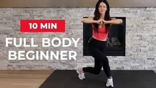 10 Min Full Body BEGINNER WORKOUT (At Home, No Equipment)