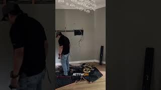 Installation of a Smart TV #smarthomes #tvmount #smarthomes