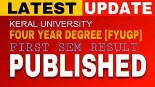 Kerala University Degree First Semester Result Published Latest updates