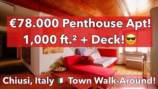  €78.000 Dream Penthouse in Chiusi, Italy! Private Deck, Loft Kitchen & Fireplace 