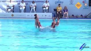 Jelsincro 02 FRANCE RUTINA LIBRE COMBINADA SYNCHRONISED SWIMMING MEDITERRANEAN CUP 2017