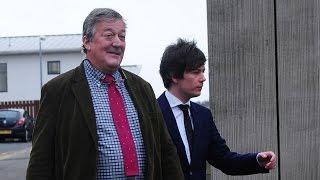 Stephen Fry's fiancé Elliott Spencer in court for speeding in Aston Martin on way to Hay Festival