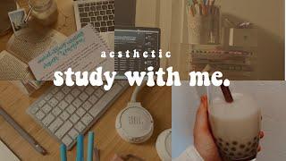 aesthetic study with me session, studying for exams!