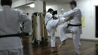 kumite 組 手 training protection method in 上地流 Uechi ryu karate Yamashiro dojo Okinawa / november 2011