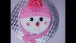 How to make a Snowgirl cake. wie macht man ein Schneemädchen Torte.