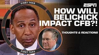 Stephen A. says UNC hiring Bill Belichick is 'BENEATH HIM'  How does this impact CFB?! | First Take