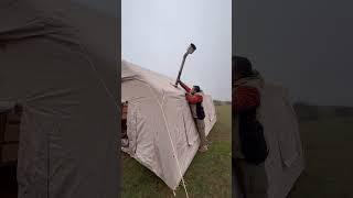 TENT CAMPING WITH OUR DOG IN THE SNOW