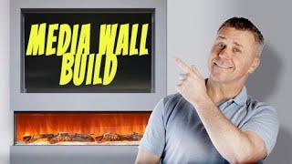 How to build a media wall with electric fireplace and TV | Media Wall Build