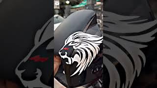 Visor stickers..| Lion sticker on visor..| splendor light modification..