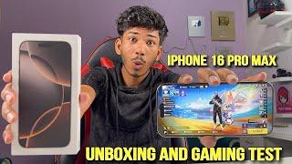 iPhone 16 pro max Unboxing and free fire gaming test