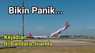 Semua Panik ! Kejadian Di Bandara Internasional Juanda Surabaya Saat Pesawat Lion Air Berpapasan