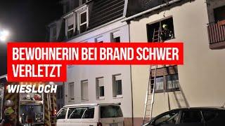 Zimmerbrand in Wiesloch – 73-Jährige schwer verletzt