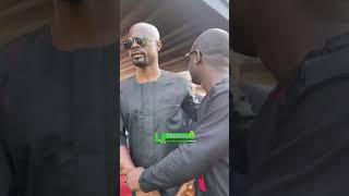 BLACK STAR'S COACH CHRIS HUGHTON ARRIVES AT CHRISTIAN ATSU'S FUNERAL