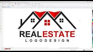 How to design real estate logo in Coreldraw  | For experts & beginners | Doctor Design