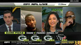 NFL LIVE | "Jordan Love will obliterate Houston's defense" - Ryan Clark on Packers vs Texans in Wk 7