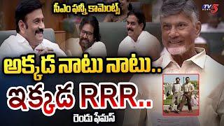 CM Chandrababu Compared Raghu Rama Krishnam Raju With RRR Movie  | AP Assembly | TV5 Nws