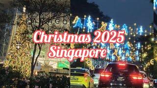 Christmas  2024 Singapore ..Magical Christmas Lights in Singapore: A Festive Street Tour.#christmas