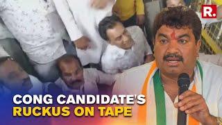 Watch: Indore Mayoral Congress Candidate & Supporters Creates Ruckus Ahead Of Civic Polls Counting