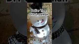 DIY Dollar Tree Snowman.. Christmas or Winter Home Decor #diy #shortsvideo #newvideo #dollartree