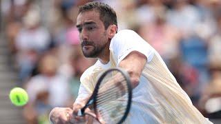 Marin Cilic plays his FIRST match since February! 