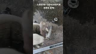 스포티지R 13년식20만키로/로어암볼트 고착/간만에 심하게 고착된거 탈거해보네요 #스포티지r #로어암 #하체소음 #하체수리 #교환완료